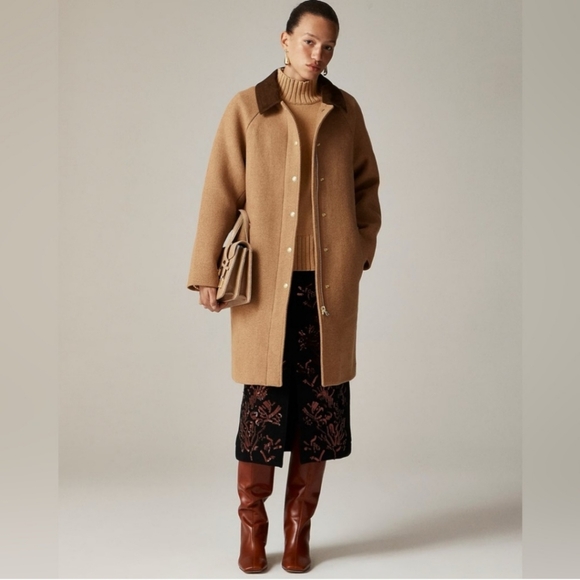 J. Crew Stowe Parka in Italian Stadium Cloth Camel Brown Wool 2 P XS - Picture 4 of 10